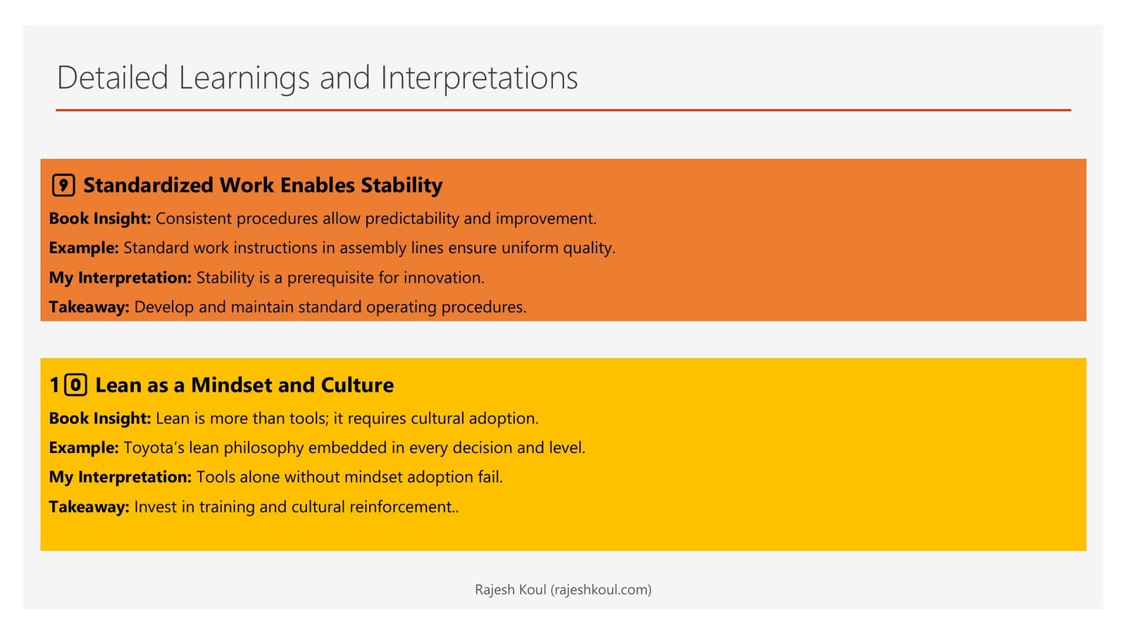 Lean Thinking review, page 7 of 14