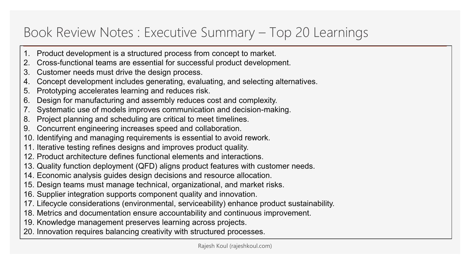 Product Design and Development review, page 2 of 14